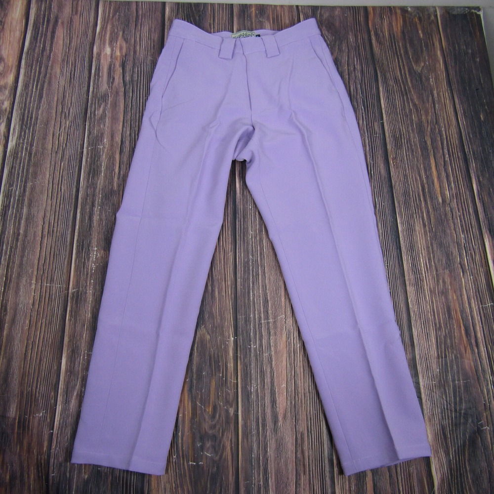 Bogey Boys Golf Pants Mens 28 Purple Straight Leg Stretch Trousers